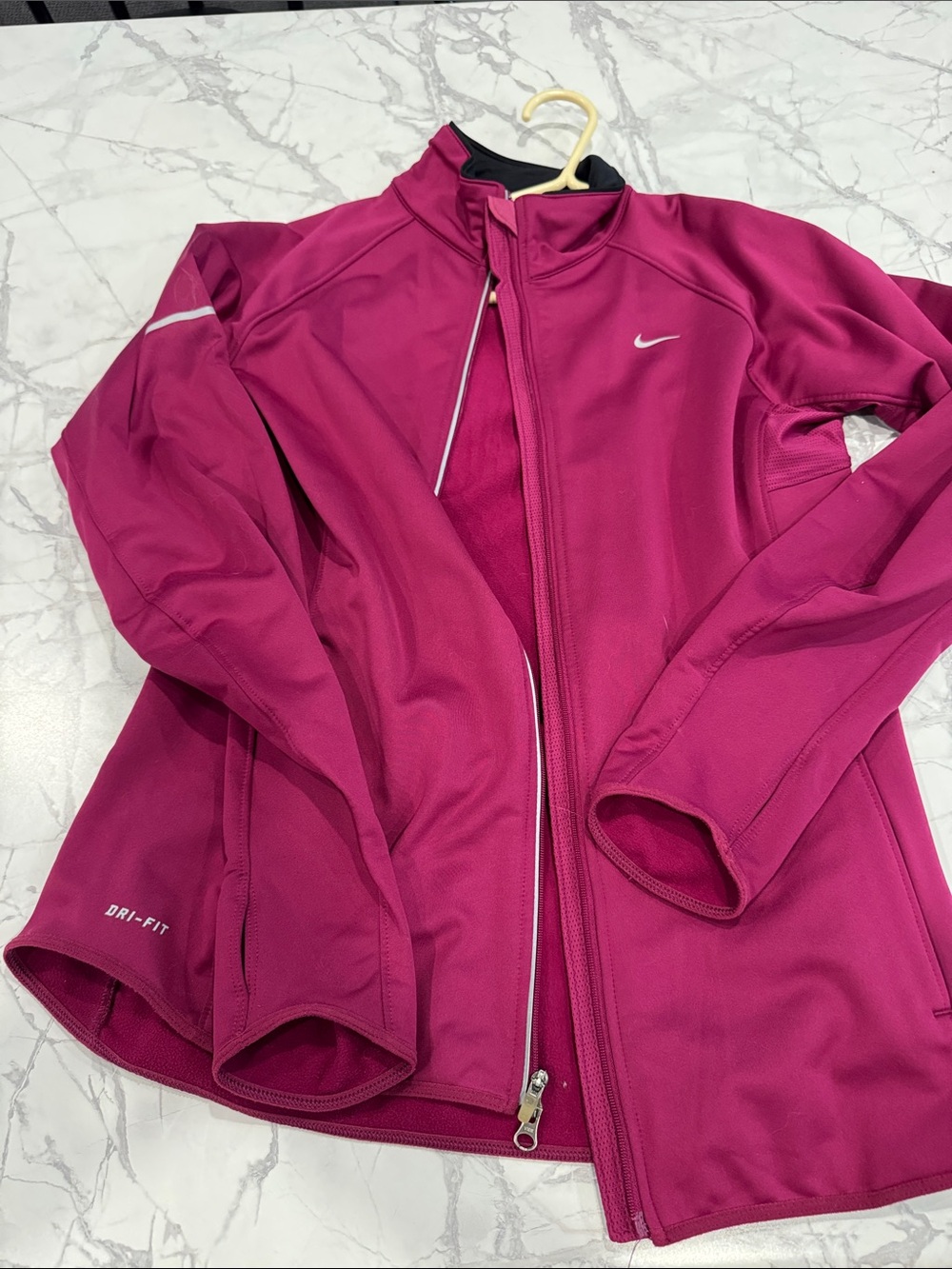 Nike Women's Magenta Dri-FIT Full-Zip Utility Jacket